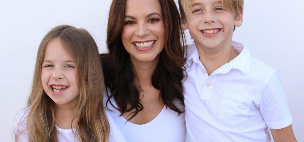 Mother with daughter and son