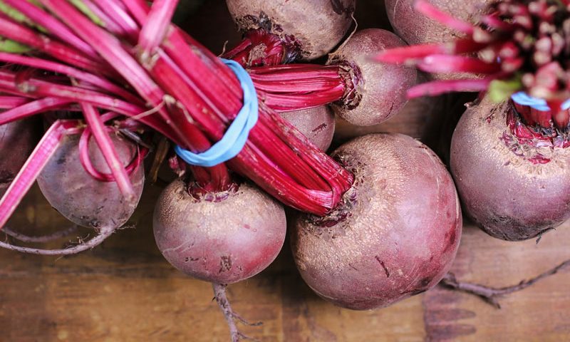 Beets ready for sale.